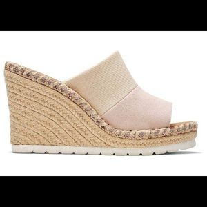 Toms Peony Monica Mule Wedge Heel, Size 12